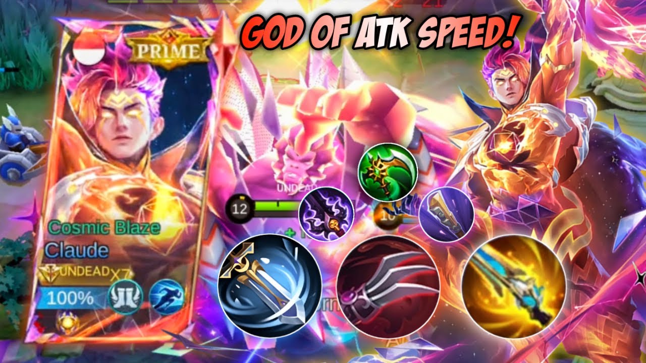 TERLALU GILA! CLAUDE BUILD FULL ATK SPEED! SESAKIT APA DAMAGENYA? | TOP GLOBAL CLAUDE - MLBB