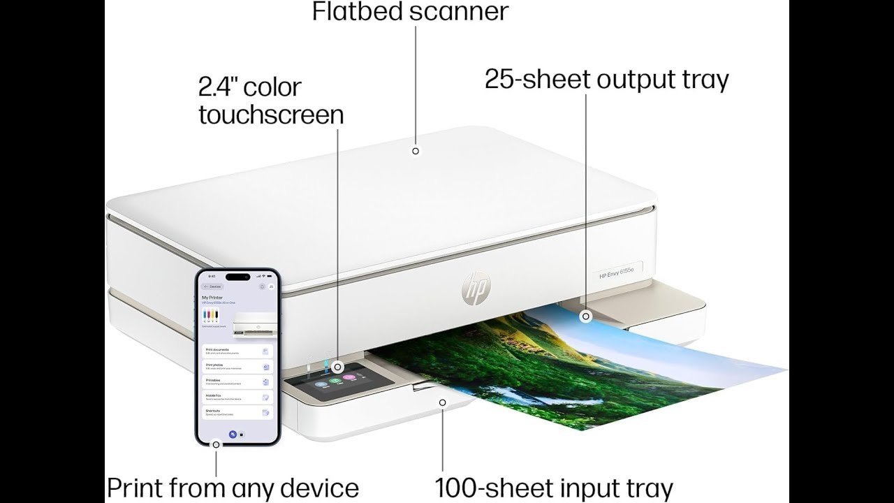 HP Envy 6155e All-in-One Printer Review: Wireless, Duplex & AI Printing Inkjet Printer