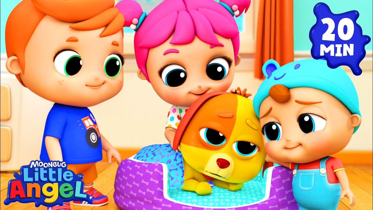 Oh No Bingo Is Sick | Animal Learning Videos | Little Angel Kids Songs & Nursery Rhymes