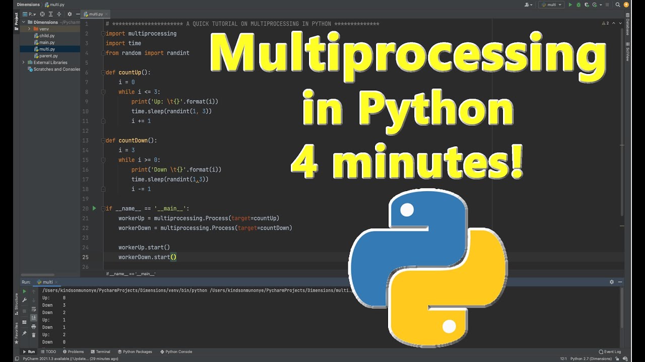 Multiprocessing in Python Simplified - in 4 minutes!