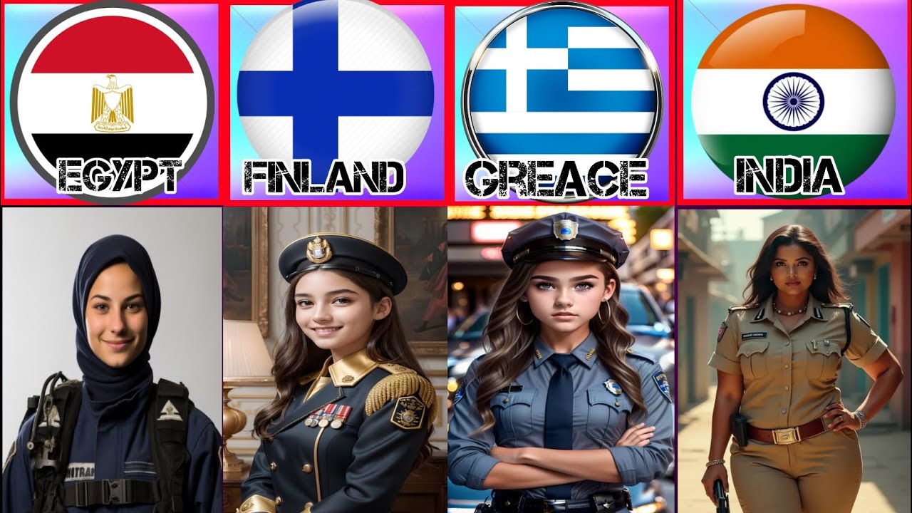 Female police from different countries