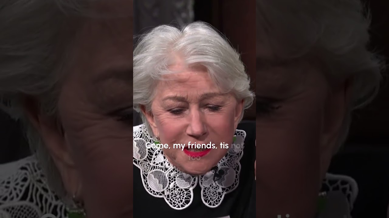 🎭 Helen Mirren performs Alfred Lord Tennyson’s ‘Ulysses’ to an emotional Stephen Colbert