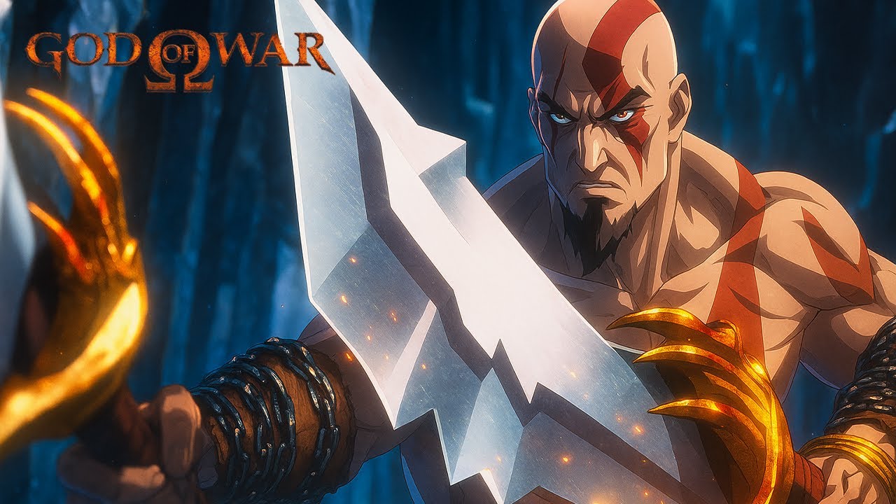 God of War 1: Кратос против Ареса: переосмысленная сцена боя в аниме (фан-анимация)
