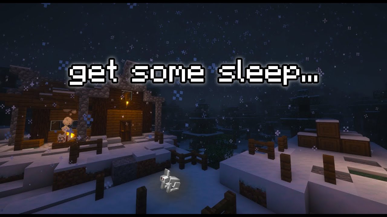 Lay down, you're tired... (Minecraft music & ambience with snowing)