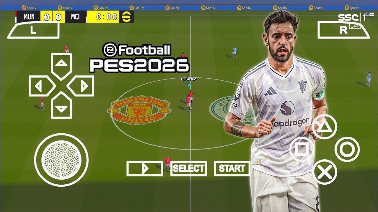 eFootball PES 2026 PPSSPP для Android, офлайн, версия 2, полное обновление, трансферы игроков и н...