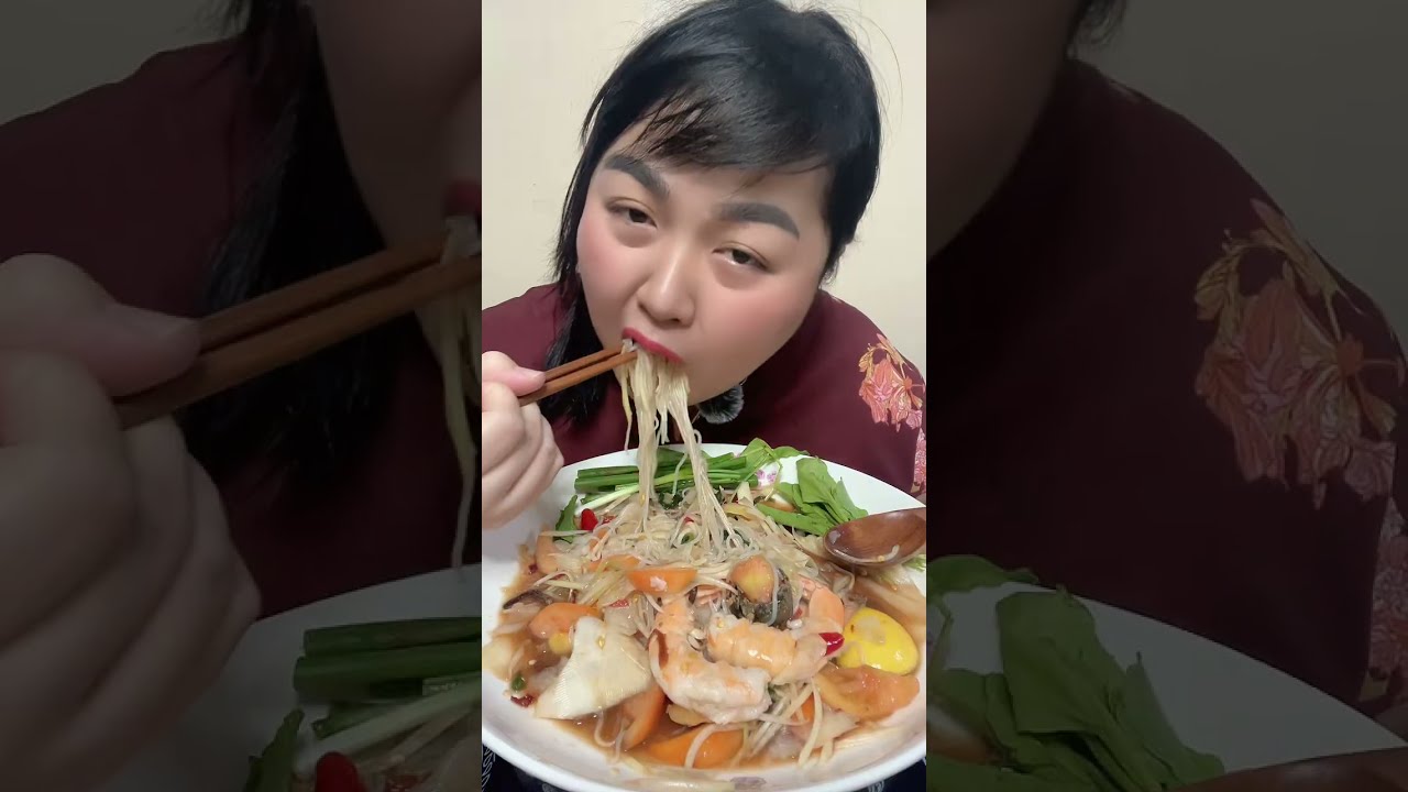 ตำป่ากุ้งสุกเผ็ดเผ็ดจ้า