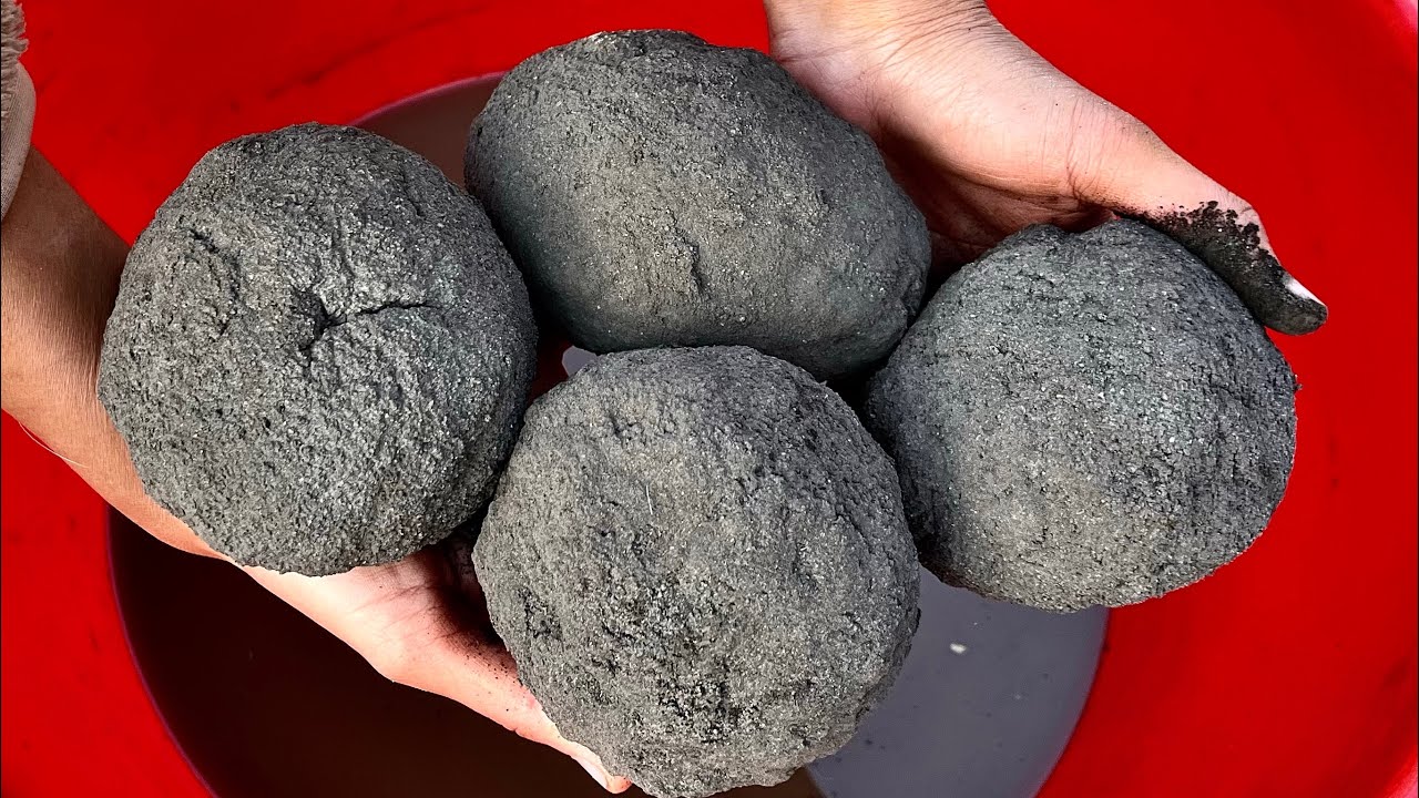 ASMR | New Pure Charcoal Video is Out | Water crumbling and Dipping | Dry and Damp balls