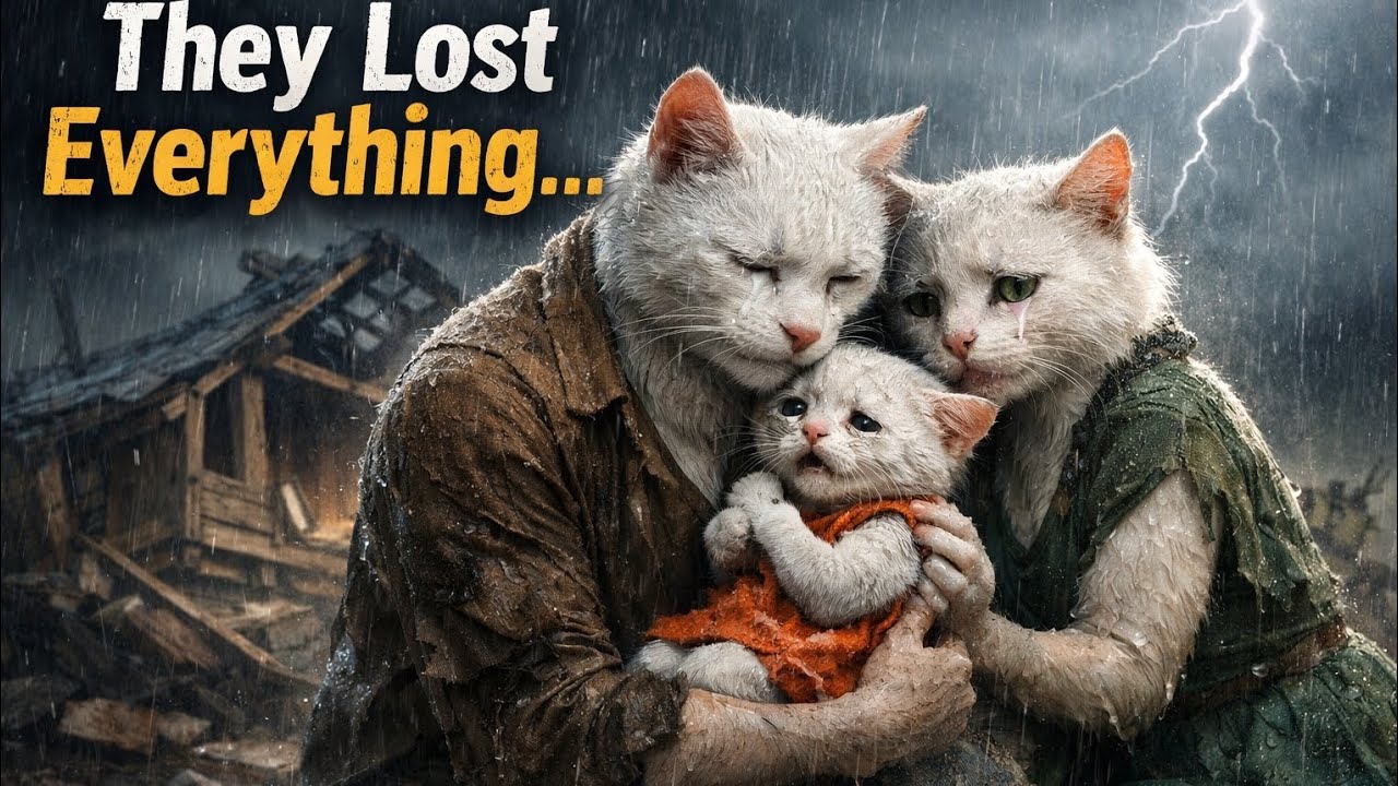 “The Journey of Hope | A White Cat Family’s Heartbreaking Story (From Tragedy to New Life)”