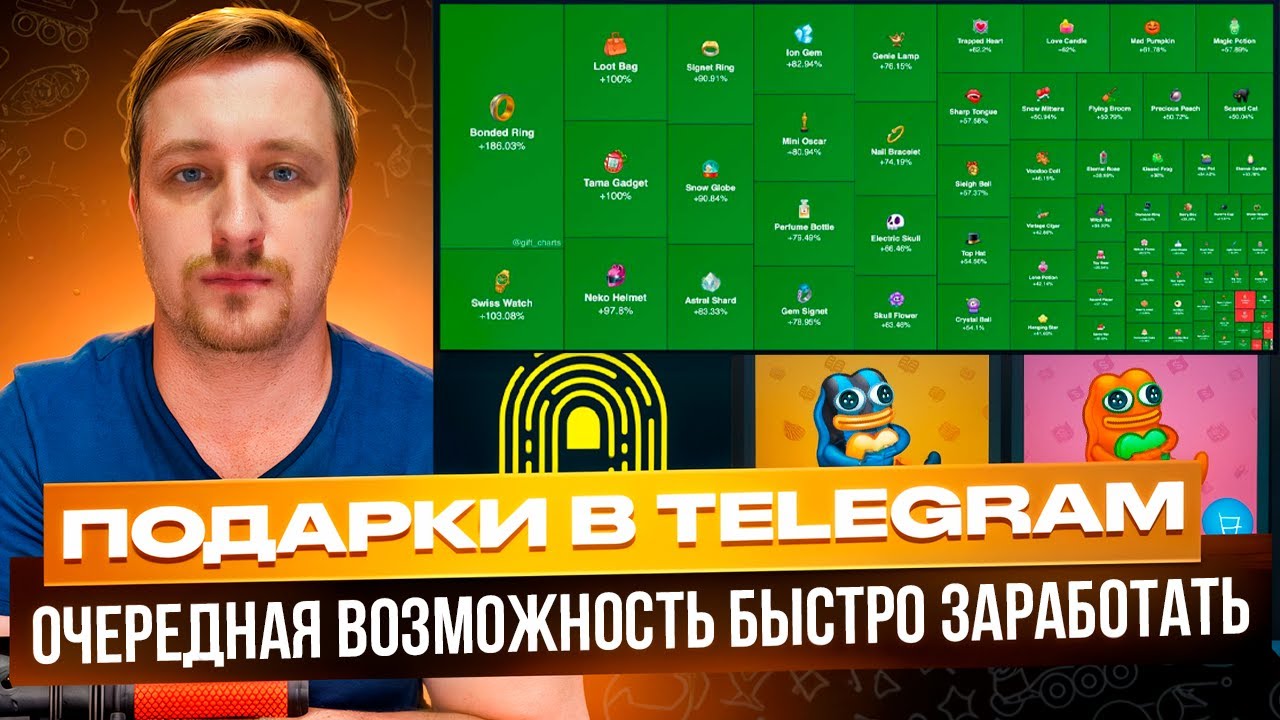 Telegram подарки. Возможность быстрого заработка. Как торговать подарками в телеграм.