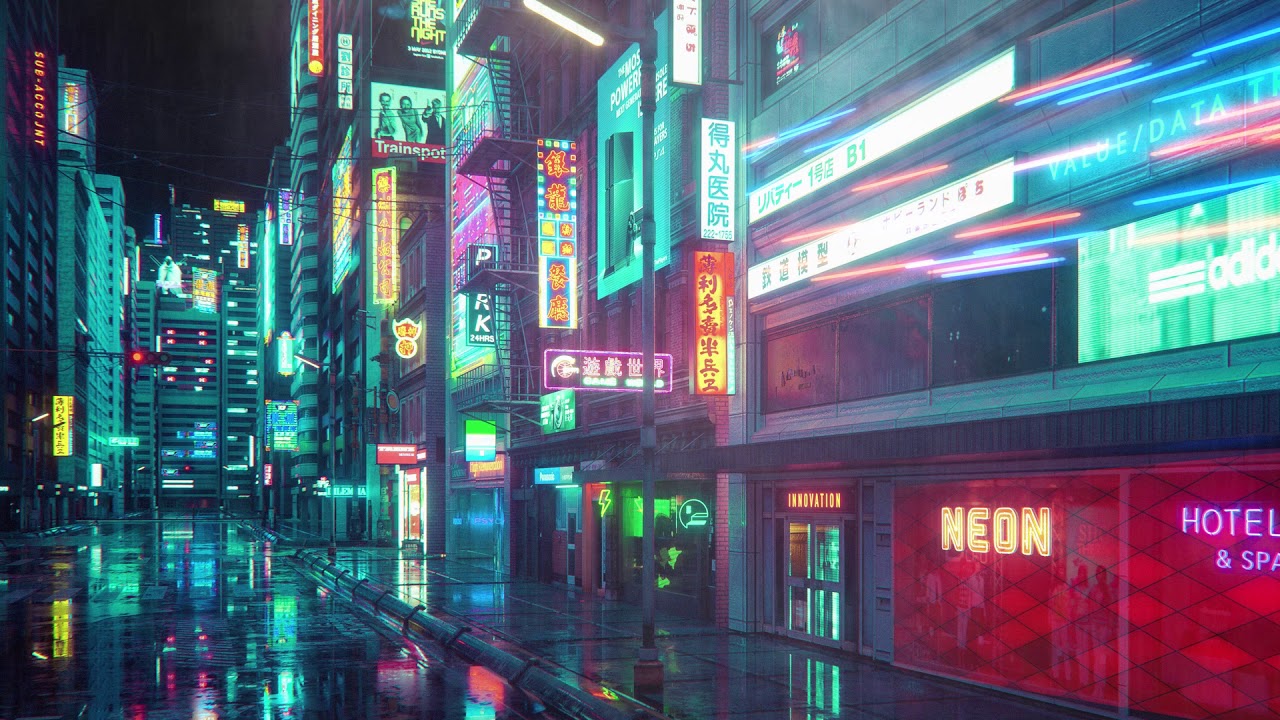 Rain in Future City Live Wallpaper with Rain SFX