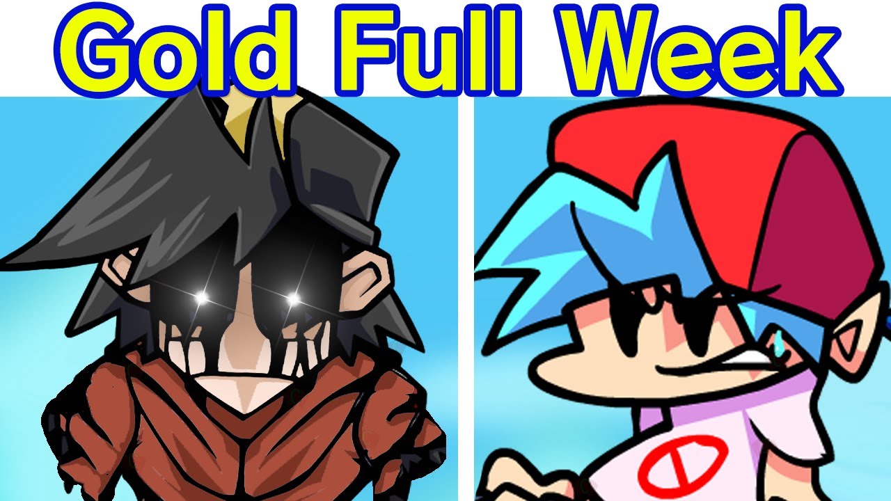 Friday Night Funkin' Vs Gold FULL WEEK Fanmade (FNF Mod) (Hypno's Lullaby/Lost Silver MonoChrome)