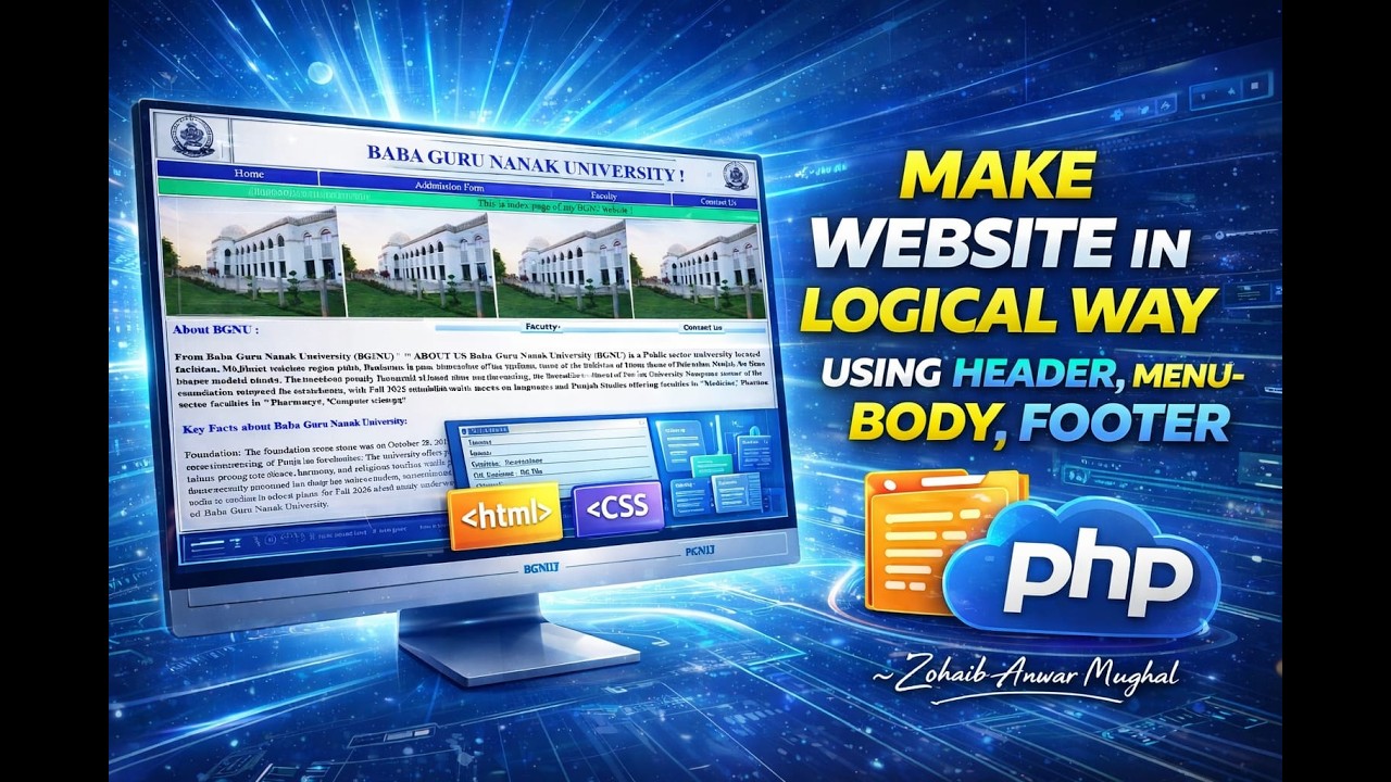 How to Make a Website Logically using HTml , CSS & PHP