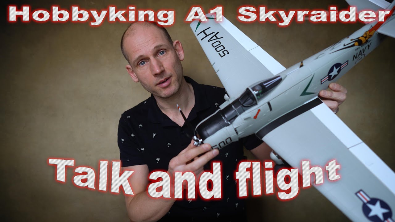 Hobbyking A1 Skyraider - Flight after crash and new blades