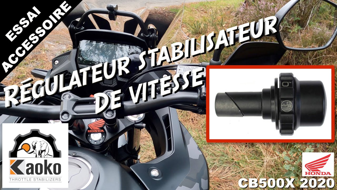 Démonstration et essai du régulateur stabilisateur de vitesse KAOKO HND100 - HONDA CB500X de 2020