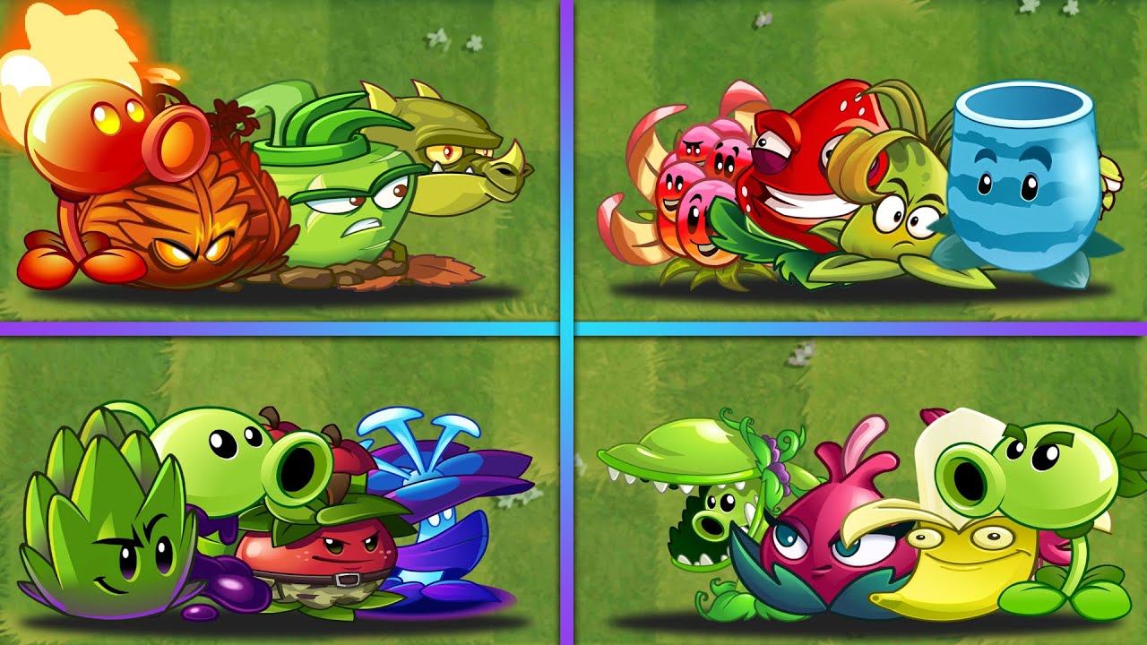 4 Best Team Random 4 Plants vs Team Zombie - Who Will Win? - PvZ 2 Team Plants Battlez