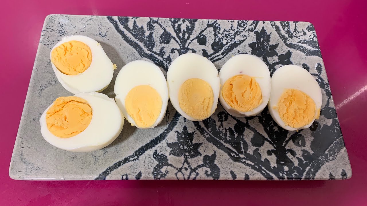 Huevos cocidos en freidora de aire ￼