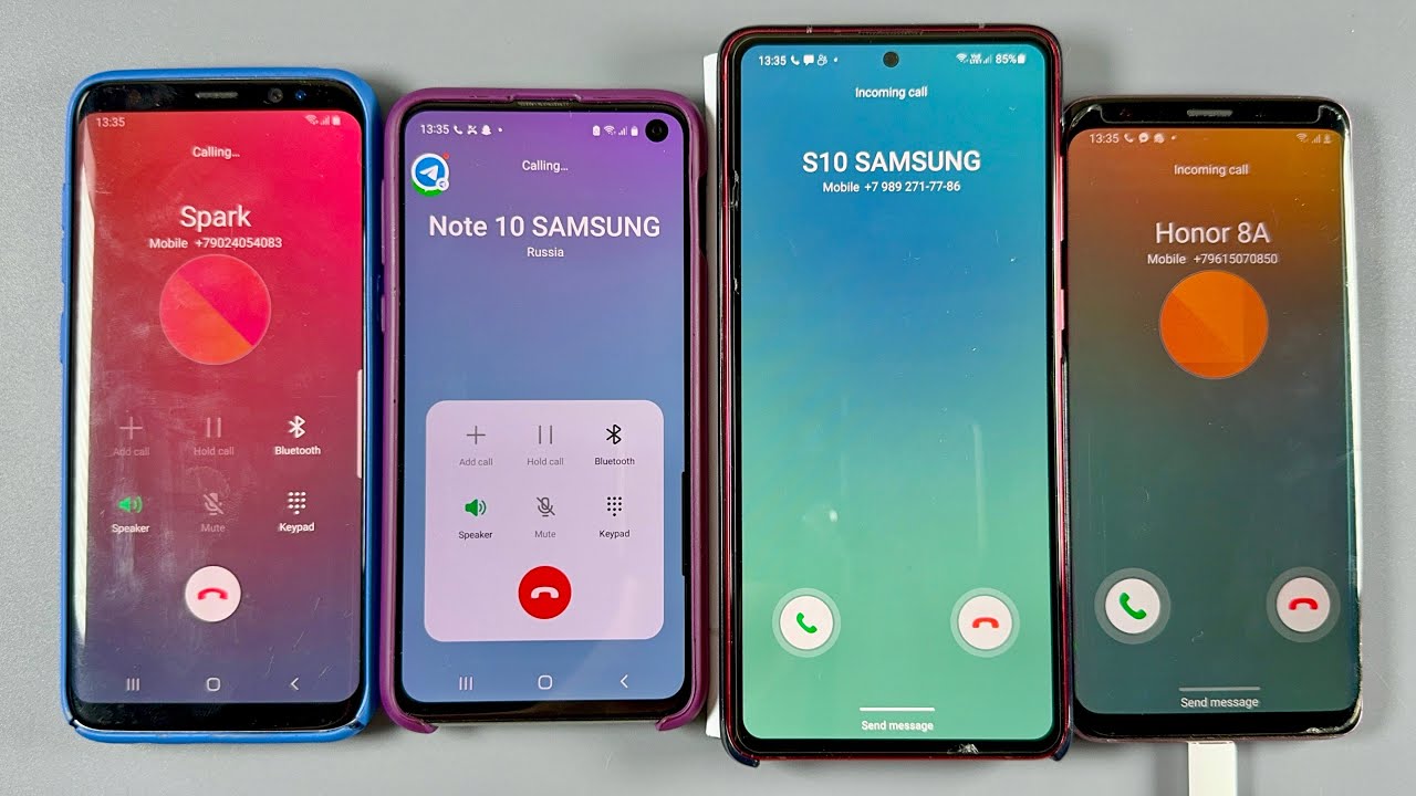 Incoming Calls Samsung Galaxy S8 / Samsung S9 / Samsung S10e / Samsung Note 10