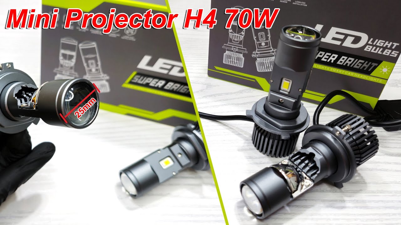 Review Mini Projector H4 Super Bright 70W