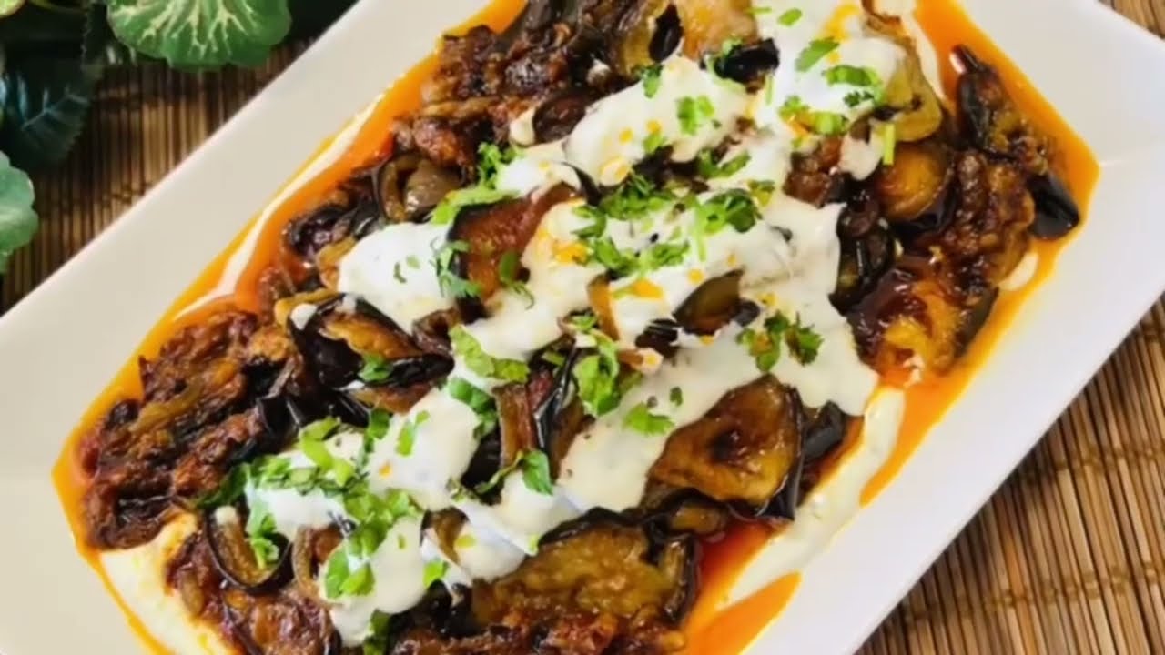 Auberginen mit Joghurt | vegetarische rezepte | Noor’s Küche