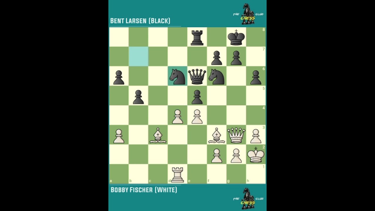 Bobby Fischer vs Bent Larsen ◉ It Chess Match ‖ Zurich → Switzerland (1959)