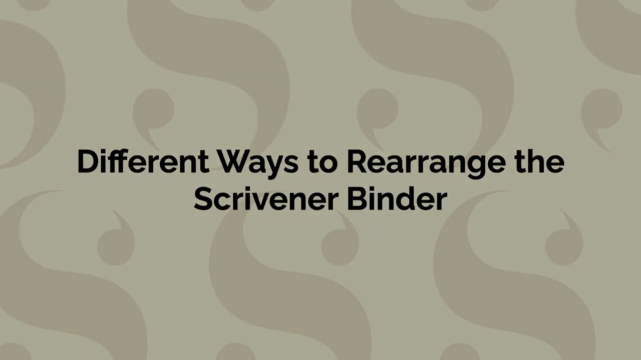Master Your Manuscript | Rearrange Folders and Files in Scrivener&rsquo;s Binder