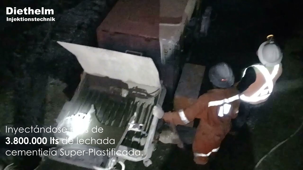 Inyección de Lechada masiva para consolidación túnel.