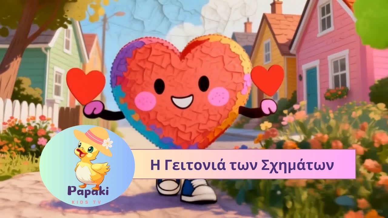Η Γειτονιά των Σχημάτων ❤️ - Ελληνικά παιδικά Τραγούδια - Papaki KIDS TV