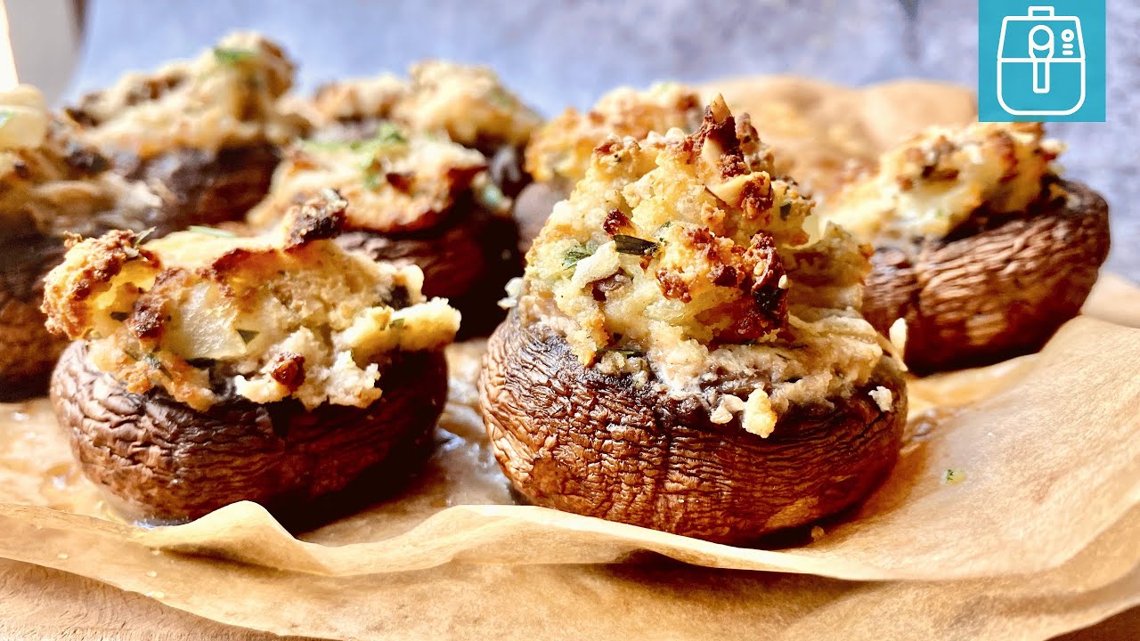 Pilze im Airfryer - Kennst du dieses Rezept für gefüllte Pilze schon ?