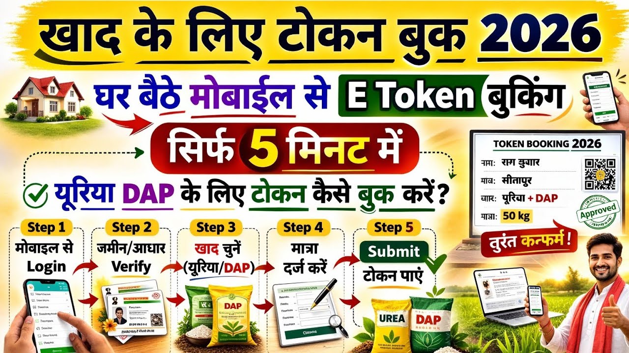 MP खाद E-Token बुक कैसे करें 2026 | ग्रीष्मकालीन जायद फसल | डीएपी यूरिया खाद | Online Process Live