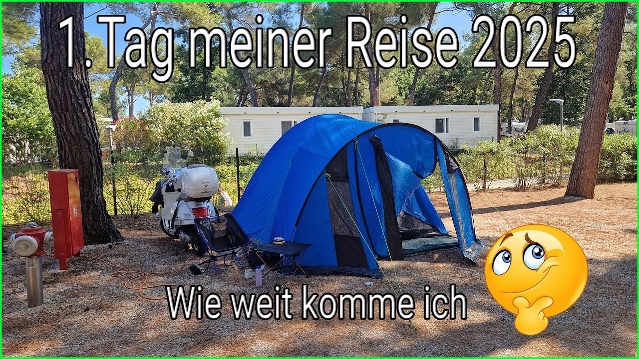 1. Tag Vespa Tour 2025 - Wie weit komme ich am ersten Tag 😊🛵
