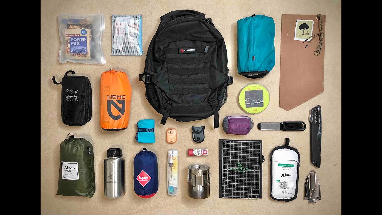 Camping gear in a 25L pack (Caribee Ranger 25L)
