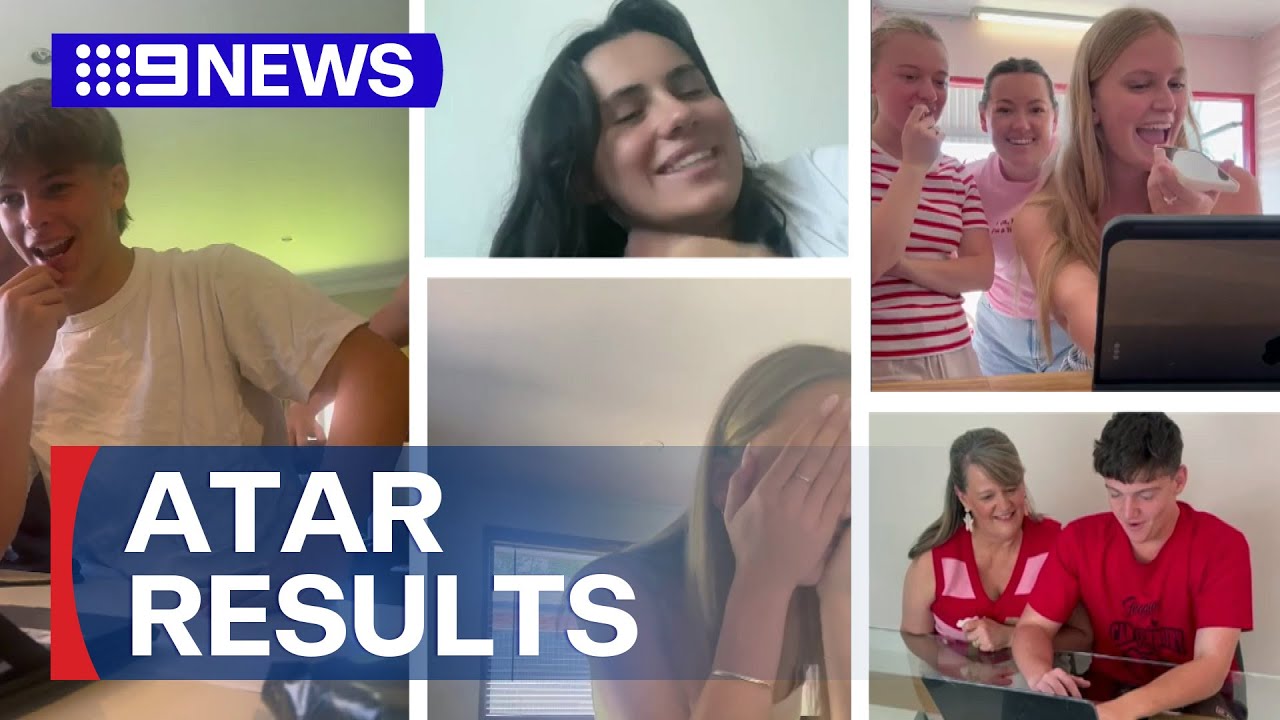 Shock, tears and excitement as graduating Year 12 cohort receive ATAR results | 9 News Australia