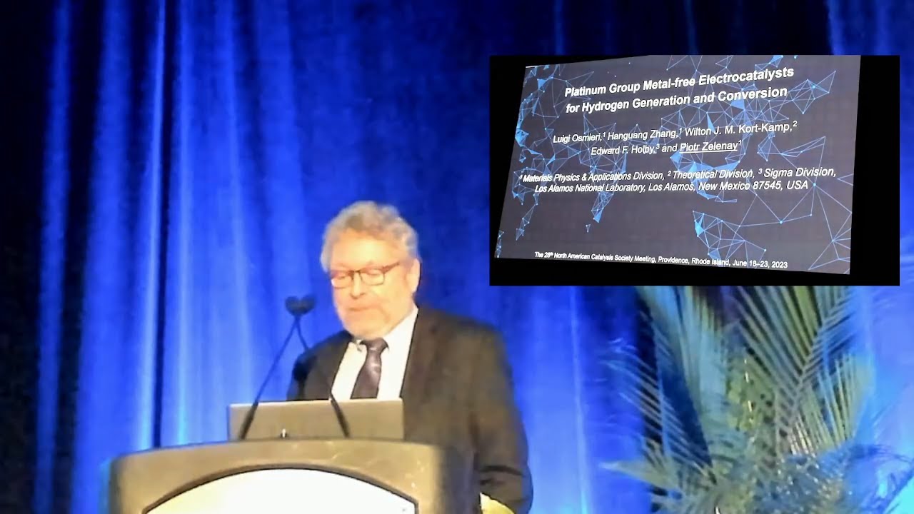 Piotr Zelenay (Los Alamos Natl Lab) keynote presentation at 28th NAM in Providence, RI in June 2023.