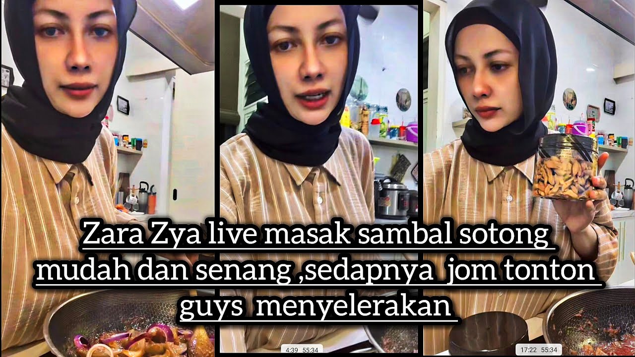 Zara Zya live masak sambal Sotong guys sedap nya pandainya Zara masak jom tonton best  