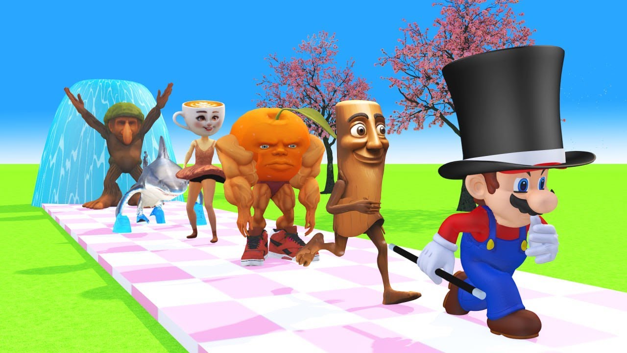 Long slide game with Brain Rot and Animals - Funny Animals - 3D Games