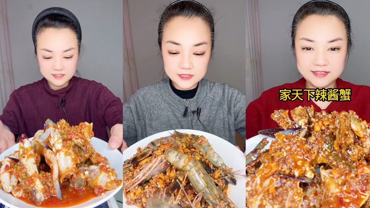 Asmar challenge Eating Seafood 🦞🦞 Shrimp 🍤🦐 Crap 🐙🦑 🐙🦑 Squid #shrimp #salmon #eatingshow #shrimp 