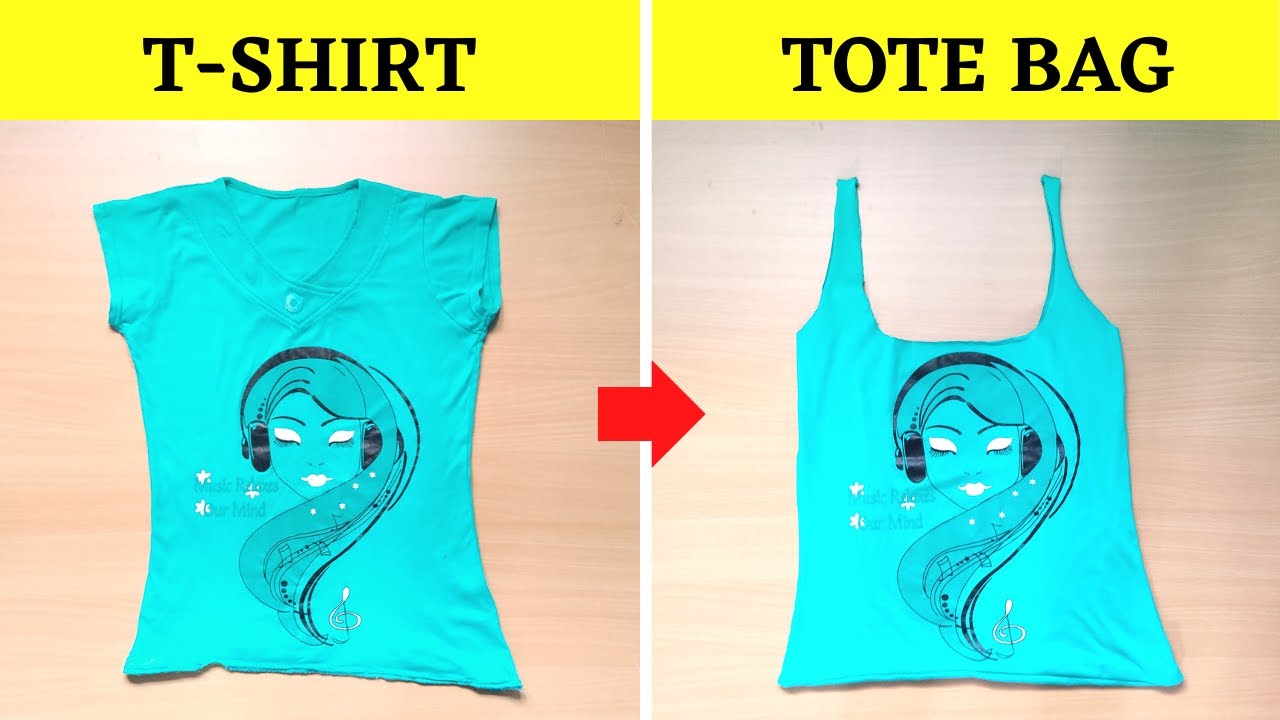 How to make a bag from an old T shirt