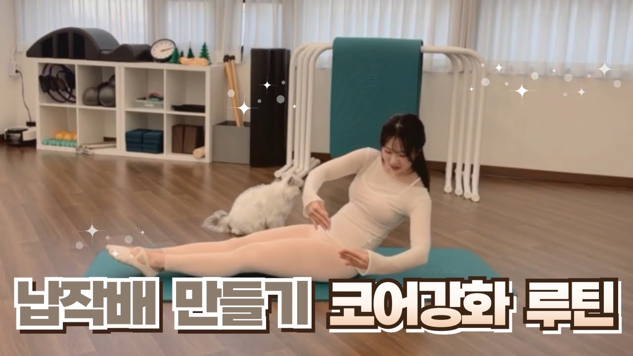 코어 탄탄! 초보도 가능한 납작배 루틴🐾