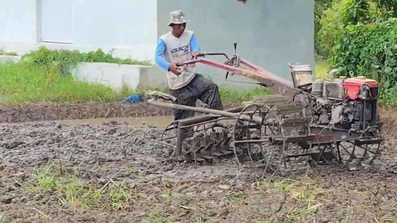 TRAKTOR CIREBON MEMBAJAK TANAH SAWAH DENGAN GLEBEK JOKI TEGU G1000