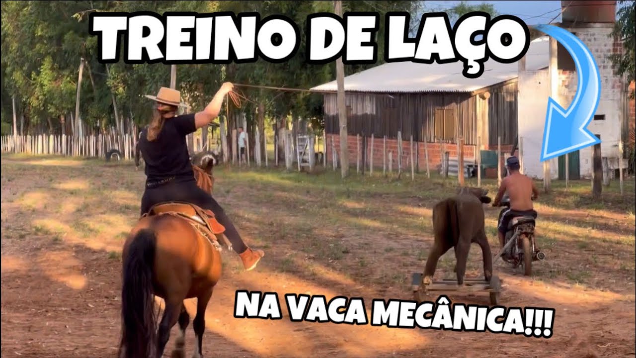 FOMOS TREINAR NA VACA MECÂNICA!!!