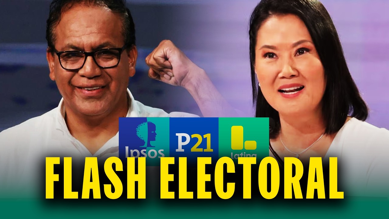 Resultados de flash electoral de Ipsos, Per&uacute;21 y Latina: Roberto S&aacute;nchez y Keiko Fujimori