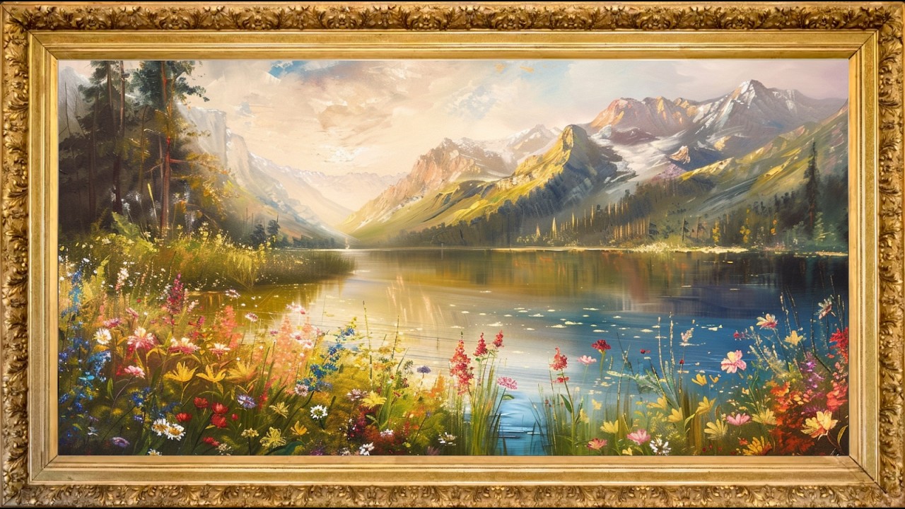 Peaceful Mountain Lake Landscape | Frame TV Art Display (4K 3 Hours)