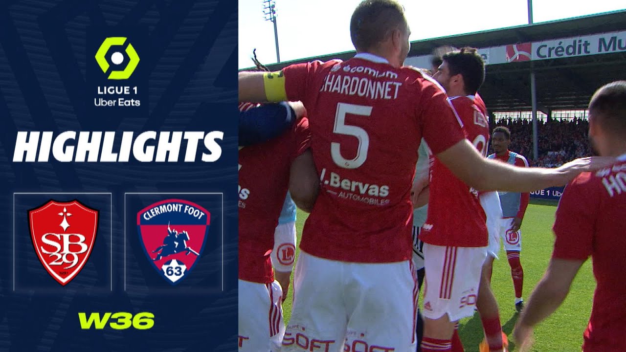 STADE BRESTOIS 29 - CLERMONT FOOT 63 (2 - 1) - Highlights - (SB29 - CF63) / 2022-2023