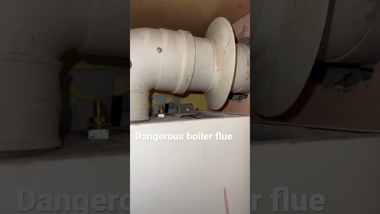 Dangerous boiler flue #plumbing #boiler