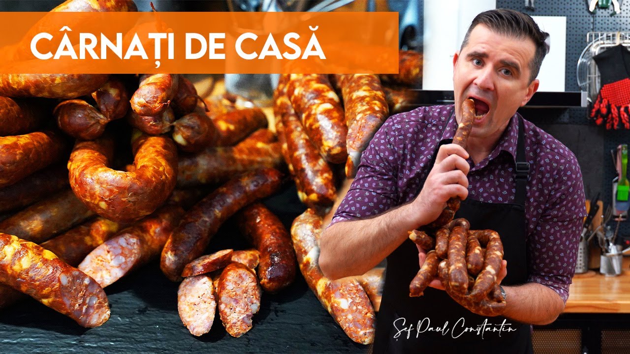 🥓 Cârnați de casă, rețeta mea secretă! Bătuți de vânt, afumați la rece, DELICIU! Șef Paul Constantin