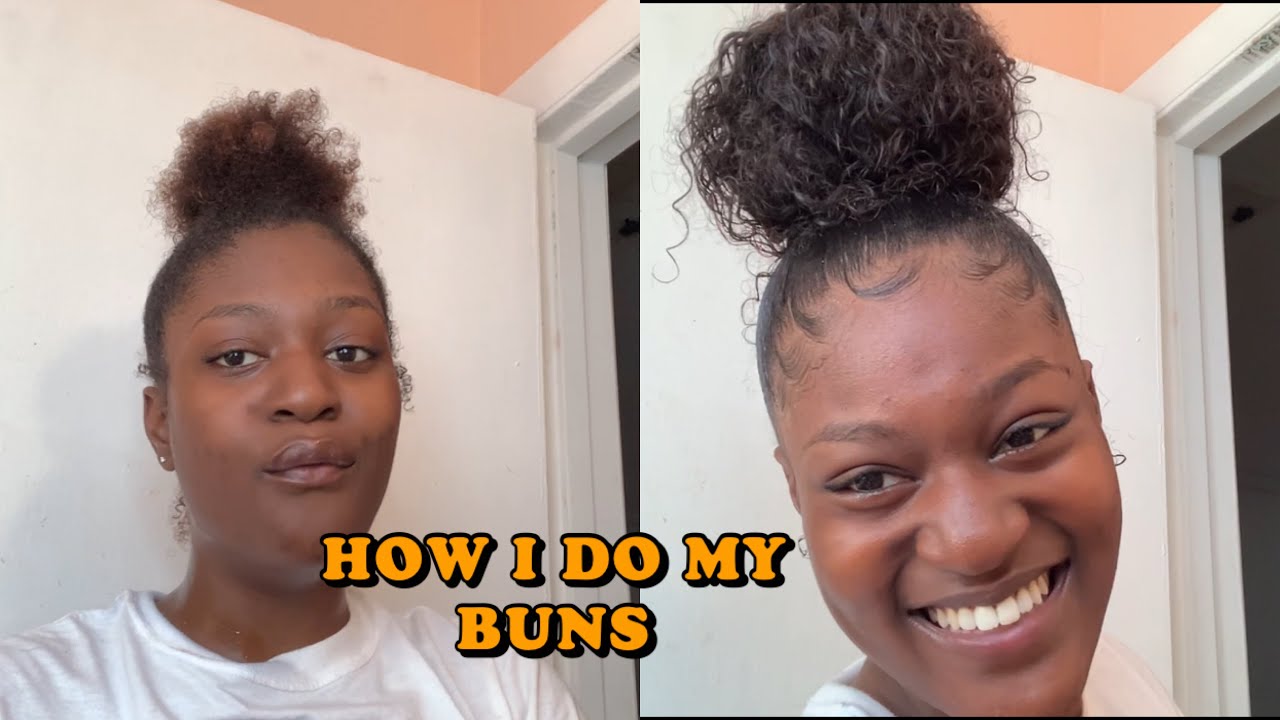 HOW I DO MY HIGH BUNS WITH CURLY WEAVE