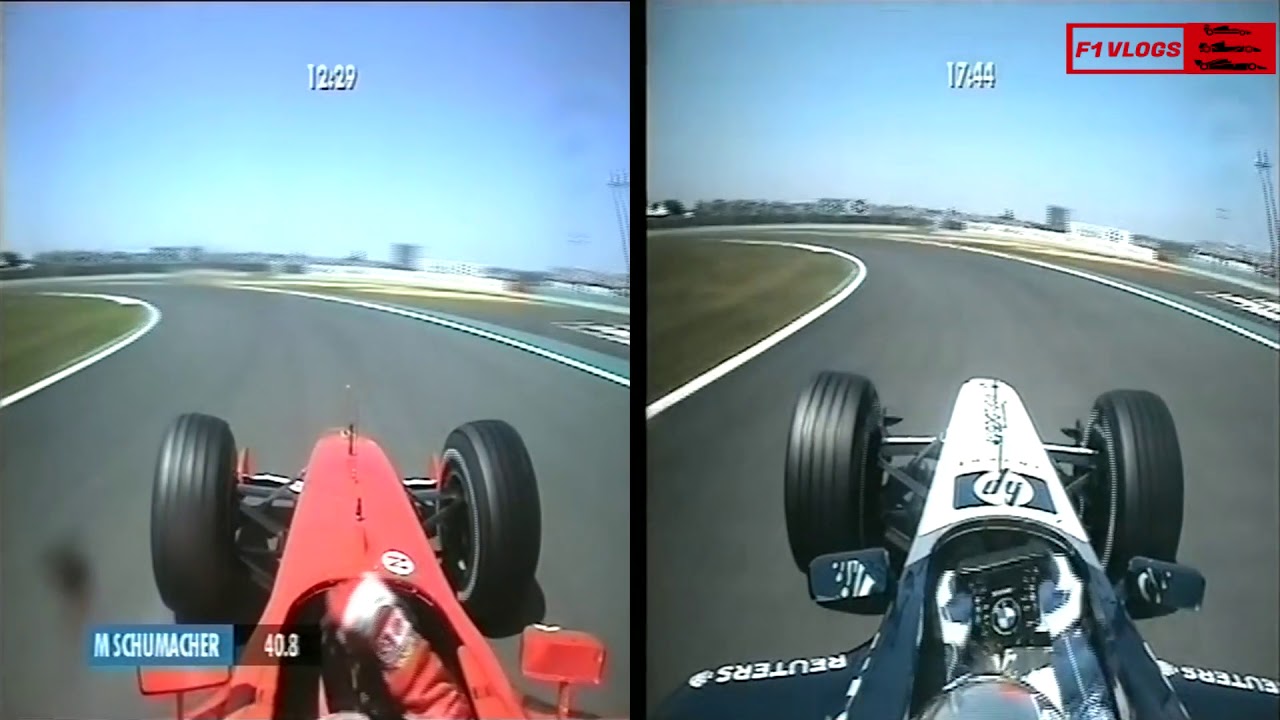 Schumacher vs Montoya - France 2002 (Qualifying Battle)