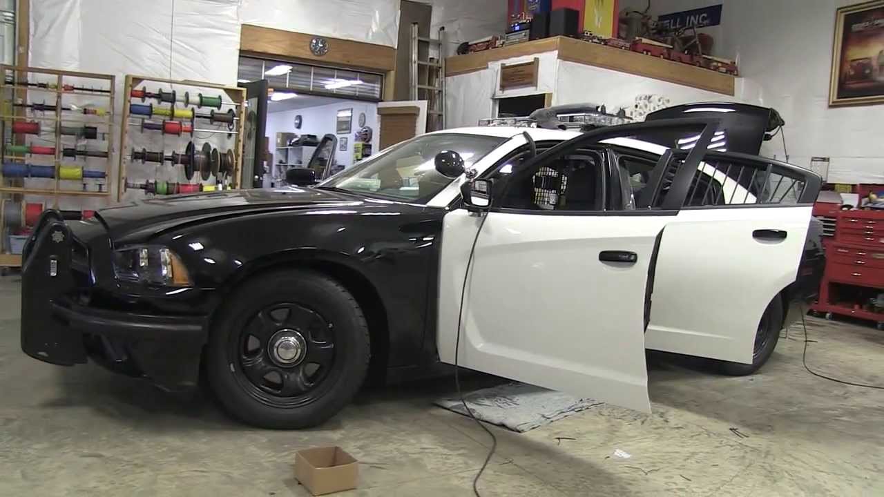 2012 Dodge Charger Black and White Police Package Patrol Car