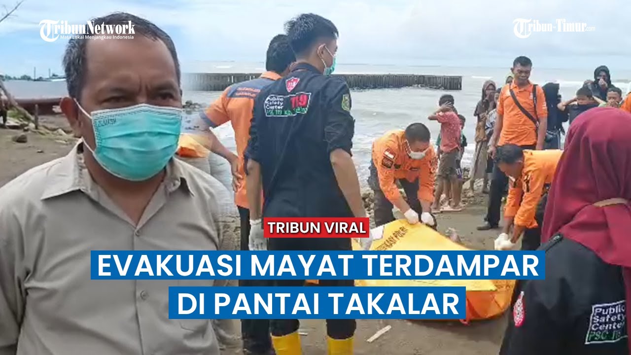 Mayat Pria Terdampar di Pantai Mangindara Takalar Dibawa Ke RSUD Padjonga Untuk Identifikasi