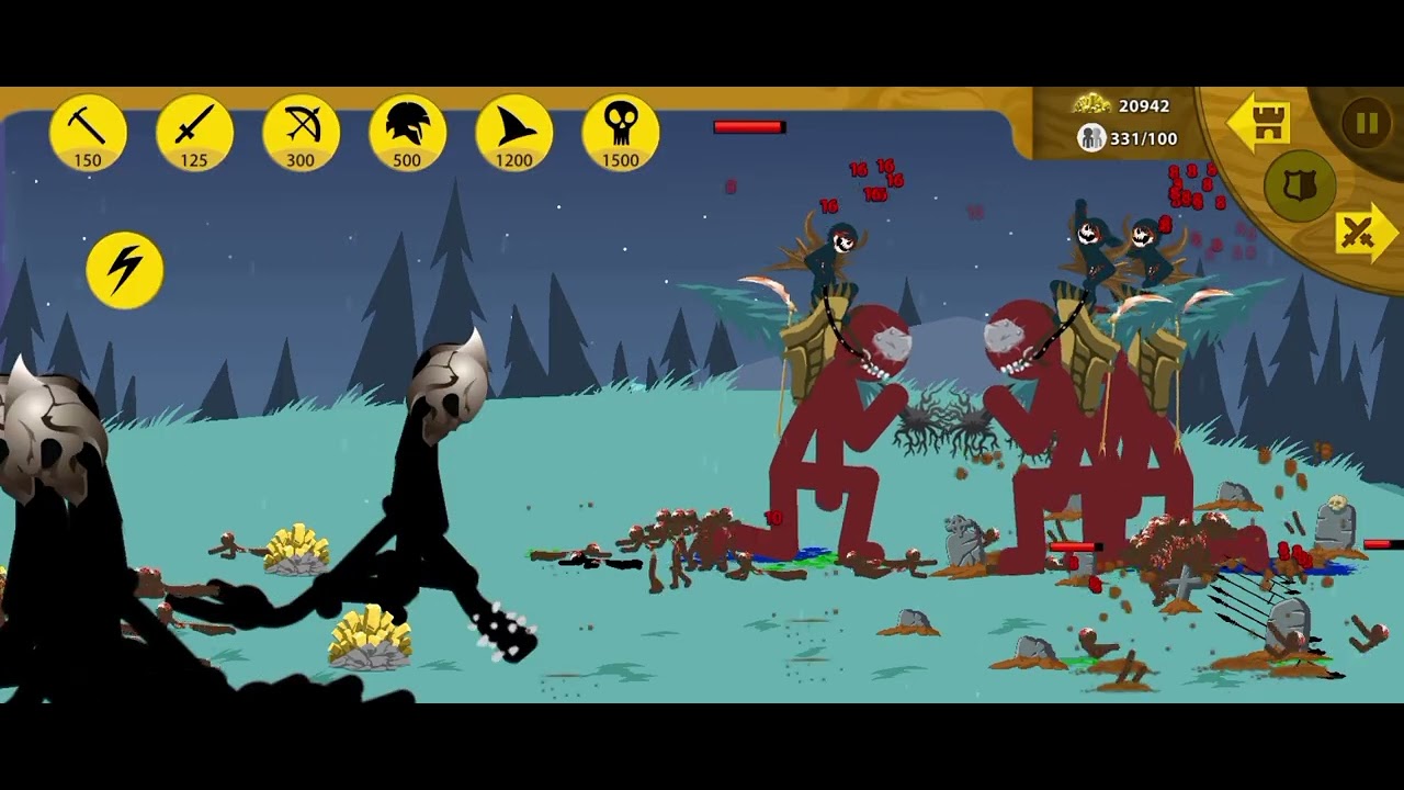 Beating mission level 395 on stick war legacy (gone wrong)